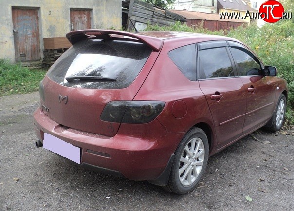 7 319 р. Спойлер Racing Mazda 3/Axela BK дорестайлинг, хэтчбэк (2003-2006) (Неокрашенный)  с доставкой в г. Воронеж