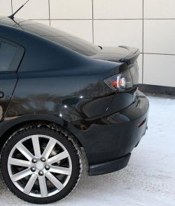 3 049 р. Комплект накладок на задний бампер Global-Tuning  Mazda 3/Axela  BK (2003-2006) дорестайлинг седан (Неокрашенная)  с доставкой в г. Воронеж. Увеличить фотографию 2