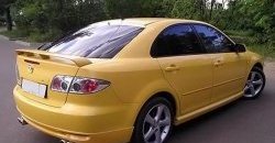 7 349 р. Накладка заднего бампера AERO  Mazda 6  GG (2002-2005) лифтбэк дорестайлинг, седан дорестайлинг (Неокрашенная)  с доставкой в г. Воронеж. Увеличить фотографию 2