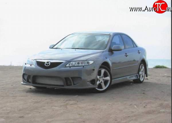 8 449 р. Передний бампер на Mazda 6 GG седан дорестайлинг (2002-2005)  с доставкой в г. Воронеж
