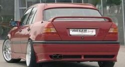 4 049 р. Накладка заднего бампера Rieger Mercedes-Benz C-Class W202 дорестайлинг седан (1993-1997)  с доставкой в г. Воронеж. Увеличить фотографию 3