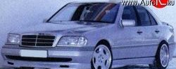 3 599 р. Пороги накладки Rieger Mercedes-Benz C-Class S202 дорестайлинг универсал (1992-1997)  с доставкой в г. Воронеж. Увеличить фотографию 2