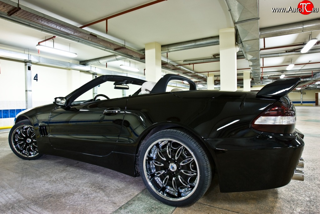 4 899 р. Пороги накладки AS Concept Mercedes-Benz SL class R230 (2002-2008) (Неокрашенные)  с доставкой в г. Воронеж