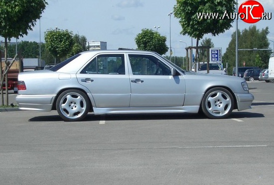 6 799 р. Пороги накладки GT Dynamics Mercedes-Benz E-Class W124 седан дорестайлинг (1984-1993) (Неокрашенные)  с доставкой в г. Воронеж