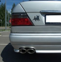 4 299 р. Накладка заднего бампера GT Dynamics Mercedes-Benz E-Class W124 седан дорестайлинг (1984-1993) (Неокрашенная)  с доставкой в г. Воронеж. Увеличить фотографию 5