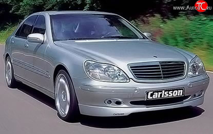 8 949 р. Накладка переднего бампера CARLSSON Mercedes-Benz S class W220 (1998-2005) (Неокрашенная)  с доставкой в г. Воронеж