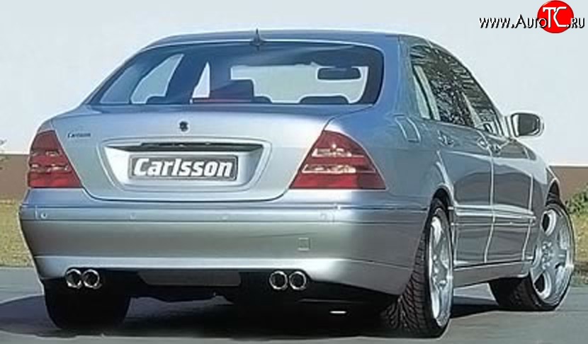 8 949 р. Накладка заднего бампера CARLSSON Mercedes-Benz S class W220 (1998-2005) (Неокрашенная)  с доставкой в г. Воронеж