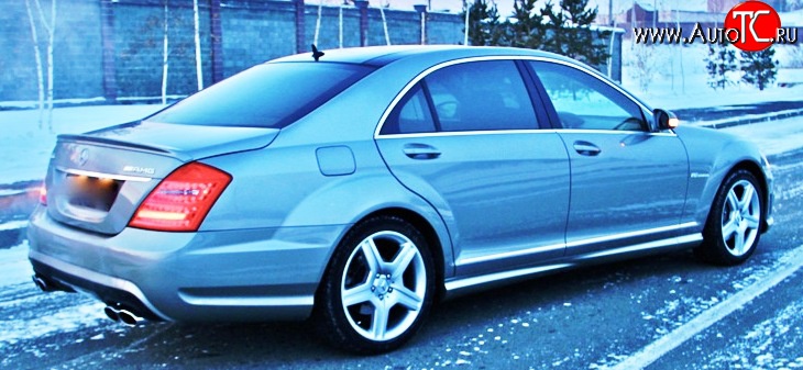8 649 р. Задний бампер AMG Mercedes-Benz S class 5 W221 седан дорестайлинг (2005-2009) (Неокрашенный)  с доставкой в г. Воронеж