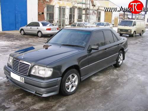 2 049 р. Накладка на передний бампер Mercedes-Benz E-Class S124 универсал рестайлинг (1993-1996)  с доставкой в г. Воронеж