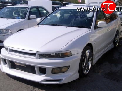 9 299 р. Пороги накладки Dolphin Mitsubishi Galant 8  дорестайлинг седан (1996-1998) (Неокрашенные)  с доставкой в г. Воронеж