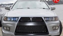11 099 р. Передний бампер Evo style Mitsubishi Galant 8  дорестайлинг седан (1996-1998) (Без сетки, Неокрашенный)  с доставкой в г. Воронеж. Увеличить фотографию 2