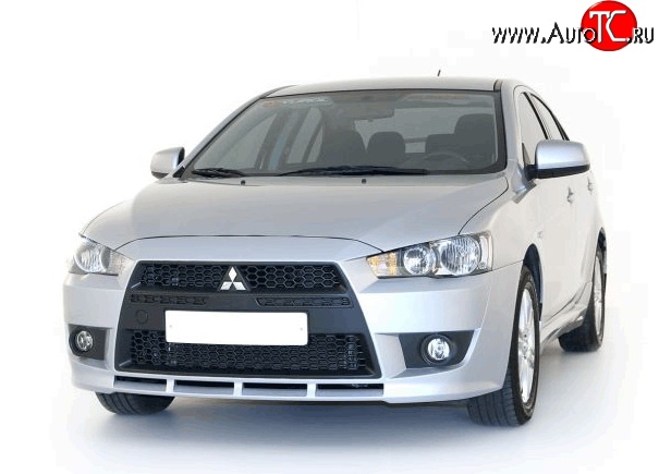 22 899 р. Передний бампер Standart Plus Mitsubishi Lancer 10 CY седан дорестайлинг (2007-2010) (Неокрашенный)  с доставкой в г. Воронеж