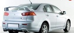 3 599 р. Накладка заднего бампера Elegance Mitsubishi Lancer 10 CY седан дорестайлинг (2007-2010) (Неокрашенная)  с доставкой в г. Воронеж. Увеличить фотографию 2