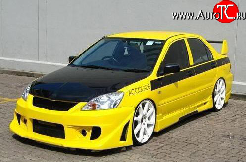 10 699 р. Передний бампер Accolade на Mitsubishi Lancer 9 CS седан 1-ый рестайлинг (2003-2005) (Неокрашенный)  с доставкой в г. Воронеж