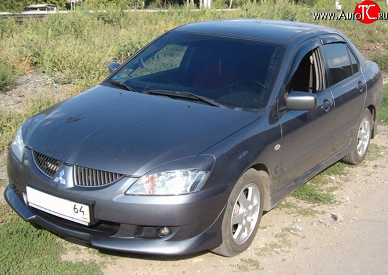 5 499 р. Накладка переднего бампера M-VRS Mitsubishi Lancer 9 CS седан 1-ый рестайлинг (2003-2005) (Неокрашенная)  с доставкой в г. Воронеж