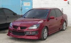 6 399 р. Накладка переднего бампера Evo Mitsubishi Lancer 9 CS седан 1-ый рестайлинг (2003-2005) (Неокрашенная)  с доставкой в г. Воронеж. Увеличить фотографию 4