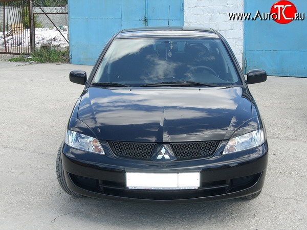 869 р. Комплект широких ресничек Evo V2  Mitsubishi Lancer  9 CS (2003-2009) седан 1-ый рестайлинг, универсал 1-ый рестайлинг, седан 2-ой рестайлинг, универсал 2-ой рестайлинг (Неокрашенные)  с доставкой в г. Воронеж