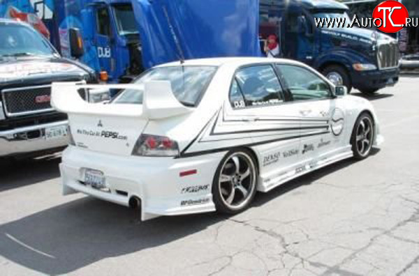 7 549 р. Задний бампер XS Mitsubishi Lancer Evolution 8 CT9A седан (2003-2005)  с доставкой в г. Воронеж