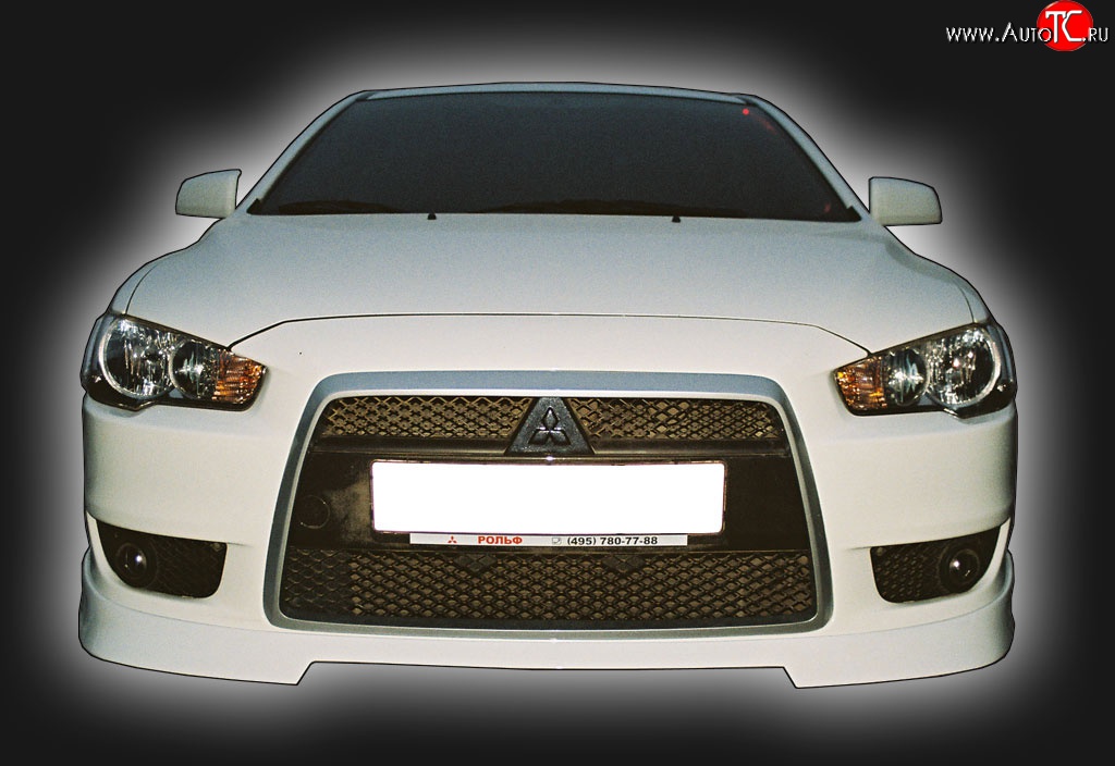 4 999 р. Накладка на решётку радиатора GT Dynamics Mitsubishi Lancer 10 CY седан дорестайлинг (2007-2010) (Неокрашенная)  с доставкой в г. Воронеж