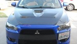 31 799 р. Пластиковый капот Evo Mitsubishi Lancer 10 CY седан дорестайлинг (2007-2010) (Неокрашенный)  с доставкой в г. Воронеж. Увеличить фотографию 10