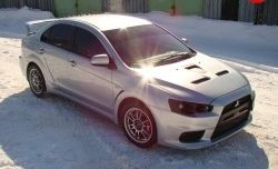 31 799 р. Пластиковый капот Evo Mitsubishi Lancer 10 CY седан дорестайлинг (2007-2010) (Неокрашенный)  с доставкой в г. Воронеж. Увеличить фотографию 3