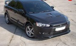 31 799 р. Пластиковый капот Evo  Mitsubishi Lancer  10 CY (2007-2017) седан дорестайлинг, хэтчбэк дорестайлинг, седан рестайлинг, хэтчбек 5 дв рестайлинг (Неокрашенный)  с доставкой в г. Воронеж. Увеличить фотографию 5