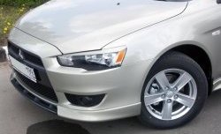 899 р. Вставка переднего бампера (зубатка) Evo Mitsubishi Lancer 10 CY седан дорестайлинг (2007-2010) (Неокрашенная)  с доставкой в г. Воронеж. Увеличить фотографию 4