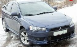 899 р. Вставка переднего бампера (зубатка) Evo Mitsubishi Lancer 10 CY седан дорестайлинг (2007-2010) (Неокрашенная)  с доставкой в г. Воронеж. Увеличить фотографию 3