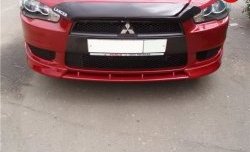 Вставка переднего бампера (зубатка) Evo Mitsubishi Lancer 10 CY седан дорестайлинг (2007-2010)