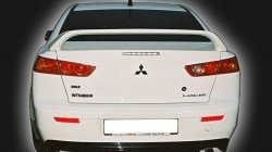 4 249 р. Накладка заднего бампера GT Dynamics Mitsubishi Lancer 10 CY седан дорестайлинг (2007-2010) (Неокрашенная)  с доставкой в г. Воронеж. Увеличить фотографию 2