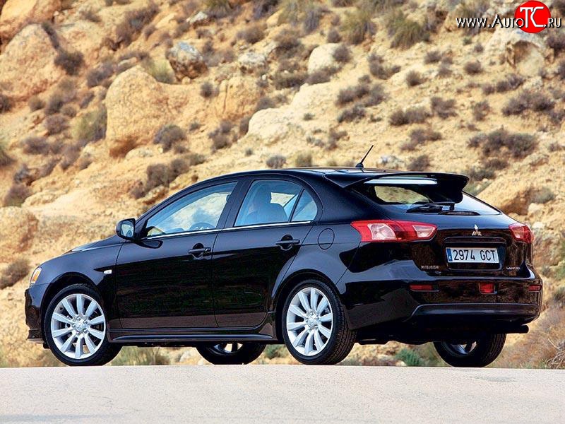 5 399 р. Верхний спойлер Sport 5D (хетчбек) Mitsubishi Lancer 10 CY хэтчбэк дорестайлинг (2007-2010) (Неокрашенный)  с доставкой в г. Воронеж