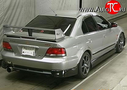 4 449 р. Накладки Super VR-4 на задний бампер автомобиля Mitsubishi Galant 8  дорестайлинг седан (1996-1998) (Неокрашенные)  с доставкой в г. Воронеж