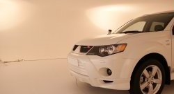 2 849 р. Накладка переднего бампера Sport Mitsubishi Outlander XL (CW)  дорестайлинг (2005-2009) (Неокрашенная)  с доставкой в г. Воронеж. Увеличить фотографию 2