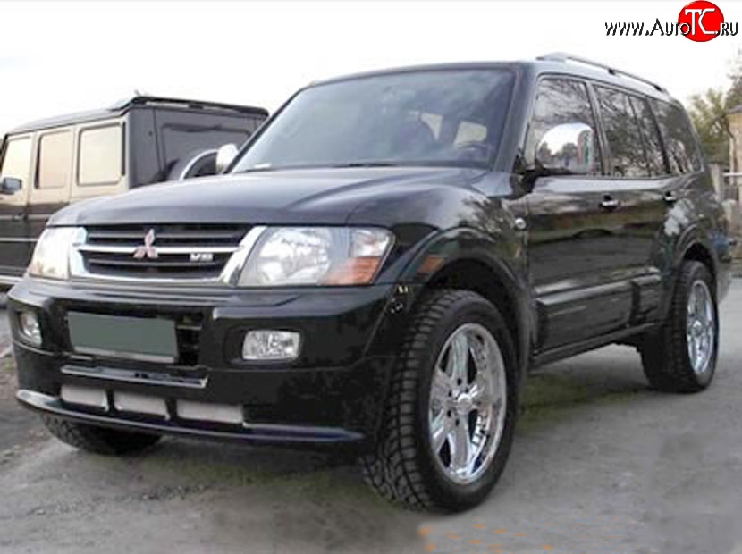 10 599 р. Накладка переднего бампера Rally Mitsubishi Pajero 3 V70 дорестайлинг (1999-2003) (Неокрашенная)  с доставкой в г. Воронеж
