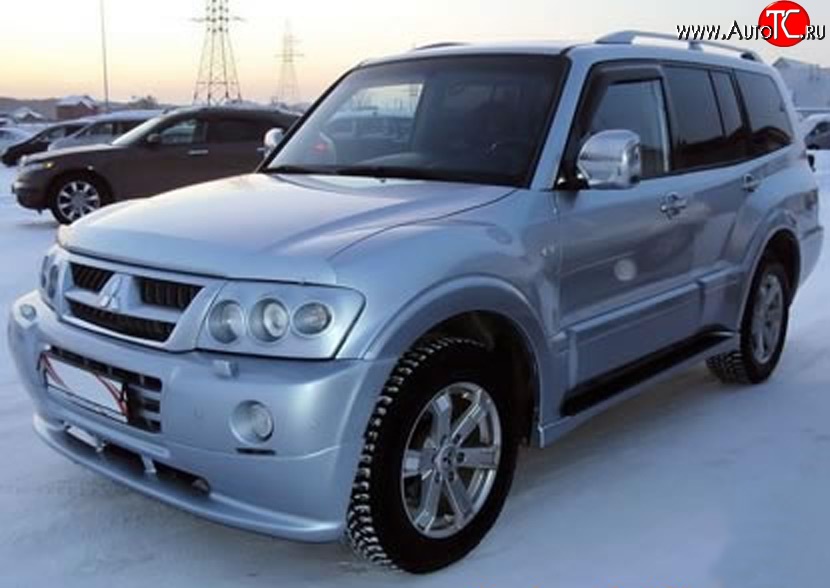 10 599 р. Накладка переднего бампера Sport Mitsubishi Pajero 3 V70 дорестайлинг (1999-2003) (Неокрашенная)  с доставкой в г. Воронеж