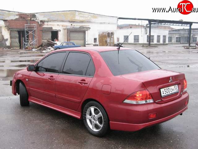 4 049 р. Накладка заднего бампера на Mitsubishi Lancer 9 CS седан 2-ой рестайлинг (2005-2009)  с доставкой в г. Воронеж