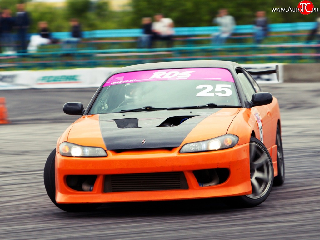 5 349 р. Передний бампер V-speed Nissan Silvia S15 (1999-2002) (Неокрашенный)  с доставкой в г. Воронеж