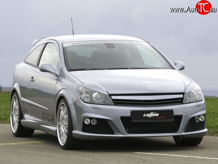 5 349 р. Передний бампер Lumma Opel Astra H GTC хэтчбек 3 дв. дорестайлинг (2004-2006) (Неокрашенный)  с доставкой в г. Воронеж
