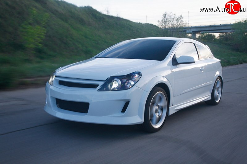 3 299 р. Решётка радиатора DM-Style  Opel Astra  H GTC (2004-2011) хэтчбек 3 дв. дорестайлинг, хэтчбек 3 дв. рестайлинг (Без сетки, Неокрашенная)  с доставкой в г. Воронеж