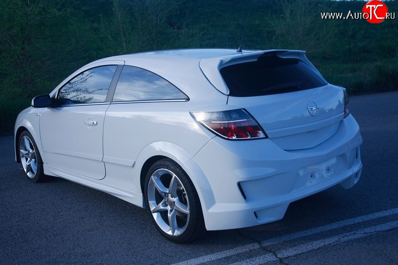 10 399 р. Задний бампер DM-Style  Opel Astra  H GTC (2004-2011) хэтчбек 3 дв. дорестайлинг, хэтчбек 3 дв. рестайлинг (Без сетки, Неокрашенный)  с доставкой в г. Воронеж