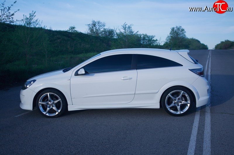 4 599 р. Пороги накладки DM-Style  Opel Astra  H GTC (2004-2011) хэтчбек 3 дв. дорестайлинг, хэтчбек 3 дв. рестайлинг (Неокрашенные)  с доставкой в г. Воронеж