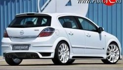 7 999 р. Накладка заднего бампера Rieger  Opel Astra  H (2004-2007) хэтчбек 5дв дорестайлинг (Неокрашенная)  с доставкой в г. Воронеж. Увеличить фотографию 1