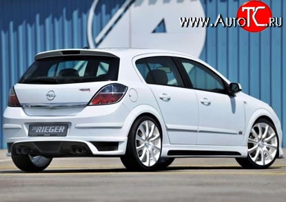 5 899 р. Пороги накладки Rieger Opel Astra H хэтчбек 5дв дорестайлинг (2004-2007) (Неокрашенные)  с доставкой в г. Воронеж