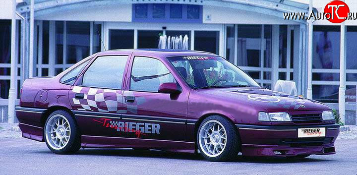 4 999 р. Накладка переднего бампера Rieger Opel Vectra A седан рестайлинг (1992-1995)  с доставкой в г. Воронеж