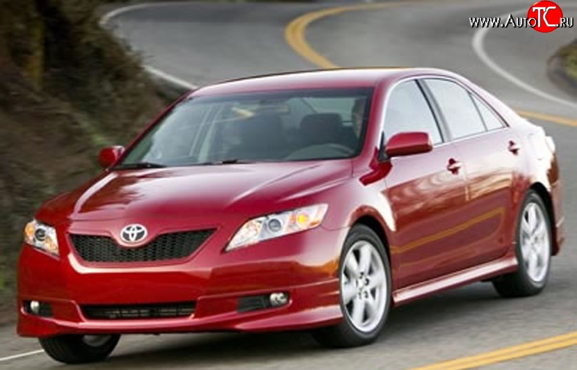 7 349 р. Накладка переднего бампера SARONA Toyota Camry XV40 рестайлинг (2009-2011) (Неокрашенная)  с доставкой в г. Воронеж