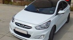 3 399 р. Накладка CT на передний бампер Hyundai Solaris RBr седан дорестайлинг (2010-2014) (Неокрашенная)  с доставкой в г. Воронеж. Увеличить фотографию 2