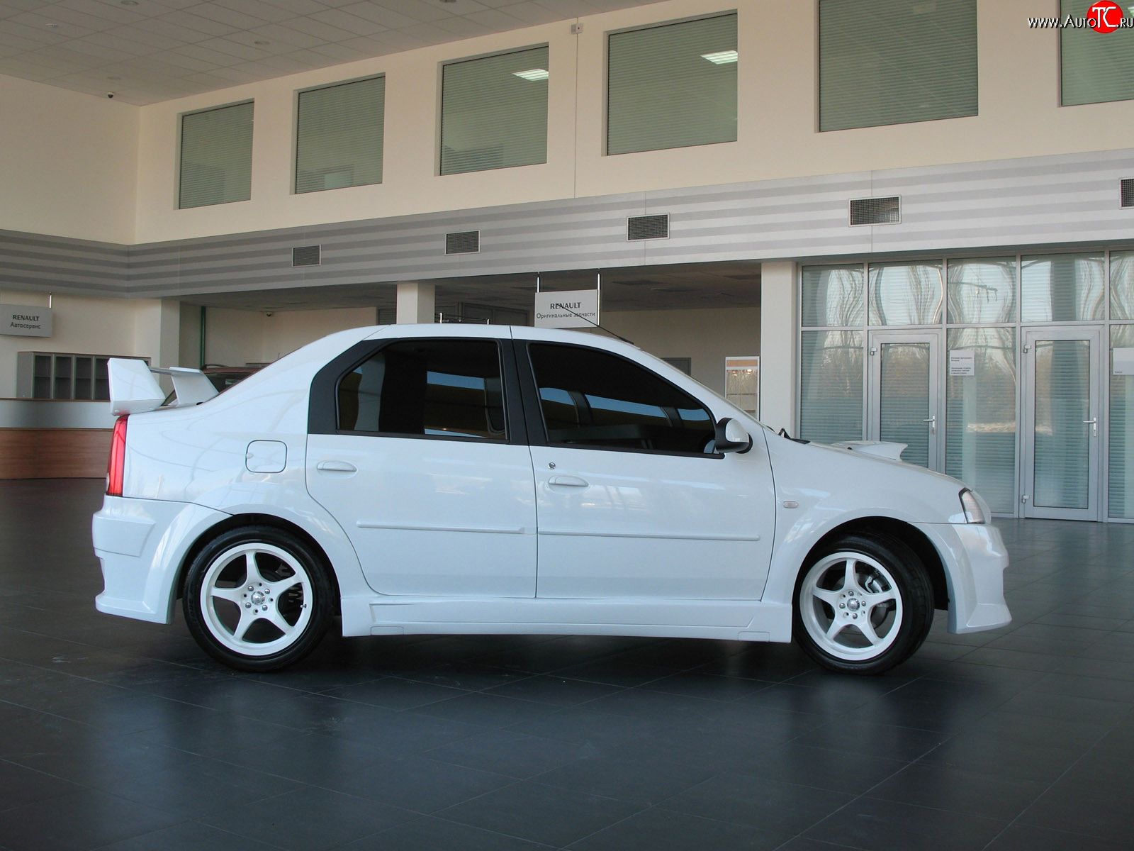 4 699 р. Пороги накладки Power DM Renault Logan 1 дорестайлинг (2004-2010) (Неокрашенные)  с доставкой в г. Воронеж
