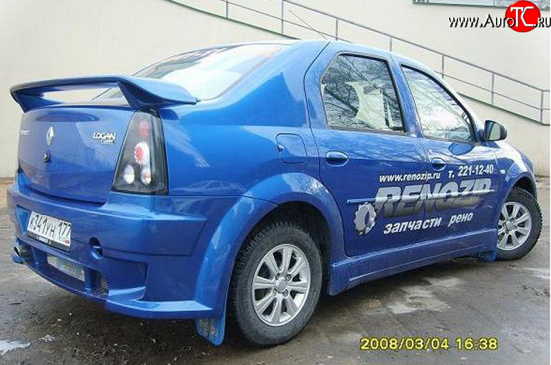 6 499 р. Низкий спойлер Power DM  Renault Logan  1 (2004-2010) дорестайлинг (Неокрашенный)  с доставкой в г. Воронеж