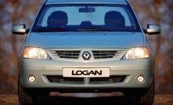 3 069 р. Передний бампер SAT Renault Logan 1 дорестайлинг (2004-2010) (Неокрашенный)  с доставкой в г. Воронеж. Увеличить фотографию 2