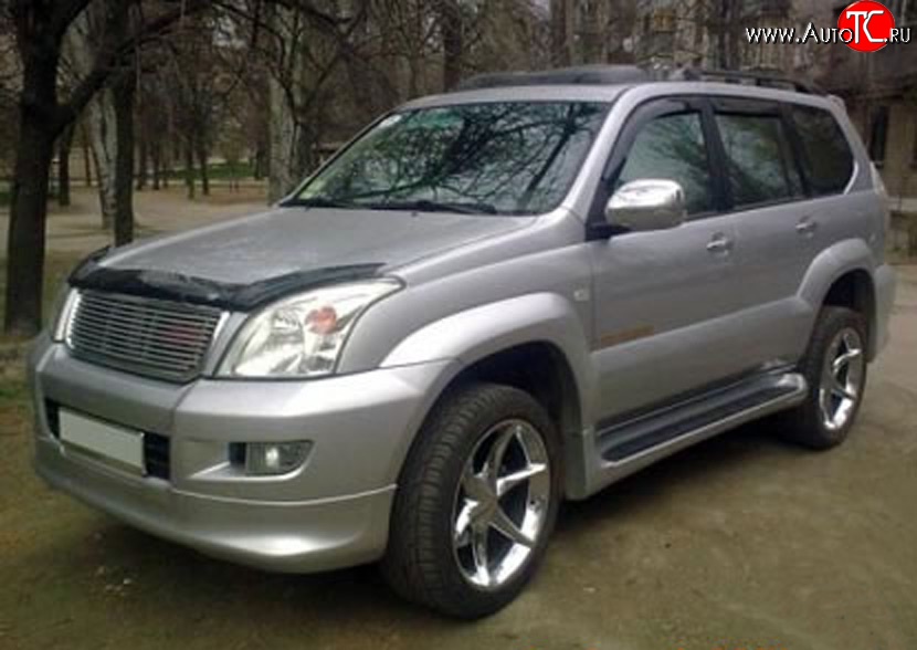8 949 р. Накладка переднего бампера Original Design Toyota Land Cruiser Prado J120 (2002-2009) (Неокрашенная)  с доставкой в г. Воронеж